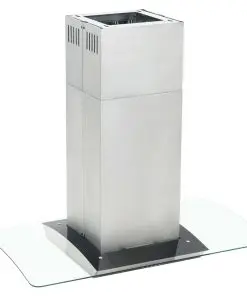 vidaXL Island Range Hood 90 cm Stainless Steel 756 m³/h LED