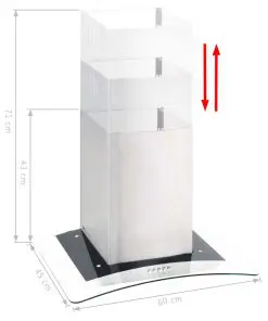 vidaXL Wall Mounted Range Hood 60 cm Stainless Steel 756 m³/h LED