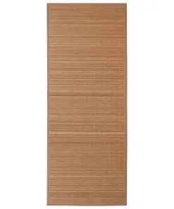 vidaXL Rug Bamboo 100×160 cm Brown
