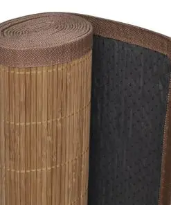 vidaXL Rug Bamboo 100×160 cm Brown