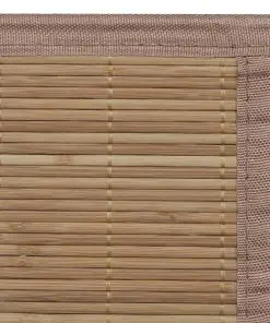vidaXL Rug Bamboo 100×160 cm Brown