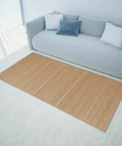 vidaXL Rug Bamboo 100×160 cm Brown