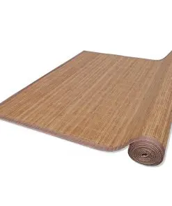 vidaXL Rug Bamboo 160×230 cm Brown