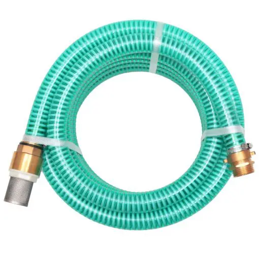 vidaXL Suction Hose with Brass Connectors 4 m 25 mm Green