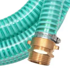 vidaXL Suction Hose with Brass Connectors 4 m 25 mm Green