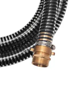 vidaXL Suction Hose with Brass Connectors 4 m 25 mm Black