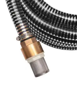 vidaXL Suction Hose with Brass Connectors 7 m 25 mm Black