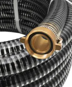 vidaXL Suction Hose with Brass Connectors 15 m 25 mm Black