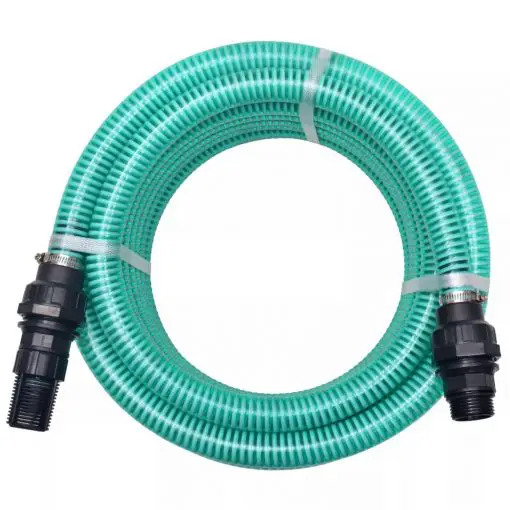 vidaXL Suction Hose with Connectors 4 m 22 mm Green