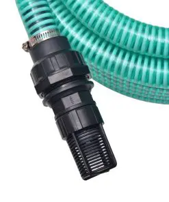 vidaXL Suction Hose with Connectors 7 m 22 mm Green