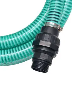 vidaXL Suction Hose with Connectors 7 m 22 mm Green