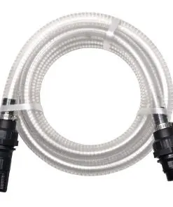 vidaXL Suction Hose with Connectors 4 m 22 mm White