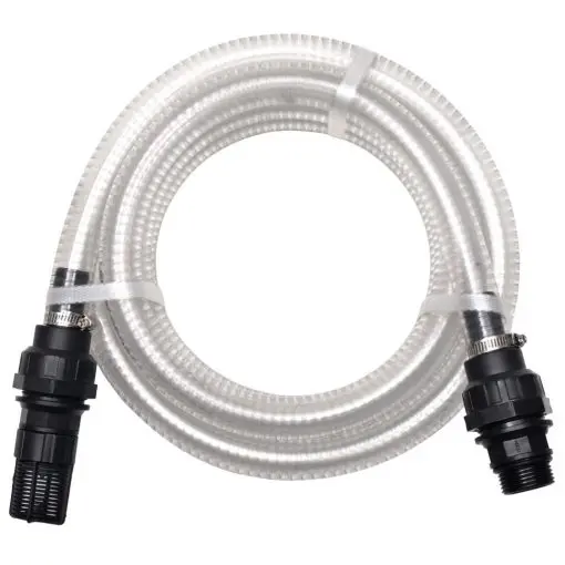 vidaXL Suction Hose with Connectors 4 m 22 mm White