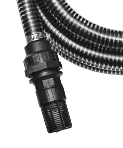 vidaXL Suction Hose with Connectors 10 m 22 mm Black