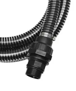 vidaXL Suction Hose with Connectors 10 m 22 mm Black