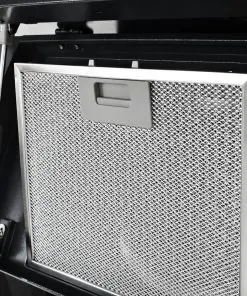 vidaXL Wall Mounted Range Hood Stainless Steel 756 m³/h 90 cm Black