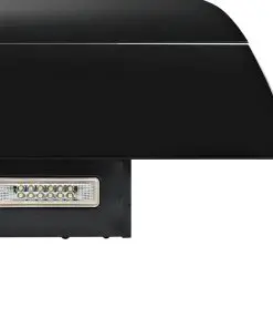 vidaXL Wall Mounted Range Hood Stainless Steel 756 m³/h 90 cm Black