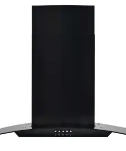 vidaXL Wall Mounted Range Hood Stainless Steel 756 m³/h 60 cm Black