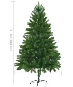 vidaXL Artificial Christmas Tree Lifelike Needles 180 cm Green