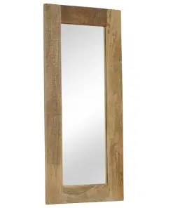 vidaXL Mirror Solid Mango Wood 50×110 cm