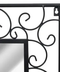 vidaXL Wall Mirror Rectangular 60×110 cm Black