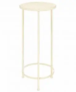 vidaXL Plant Stand Set 3 Pieces Vintage Style Metal Antique White