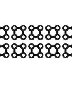 vidaXL Mat Connectors 10 pcs Rubber Black