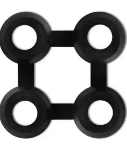 vidaXL Mat Connectors 10 pcs Rubber Black