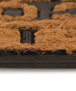 vidaXL Doormat Coir and Rubber Half-round 45×75 cm