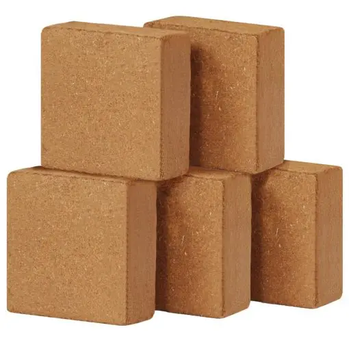 vidaXL Coir Blocks 5 pcs 5 kg 30x30x10 cm