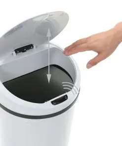 vidaXL Sensor Dustbin 62 L White
