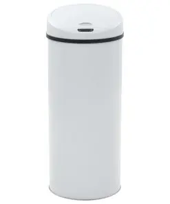 vidaXL Sensor Dustbin 62 L White