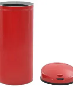 vidaXL Sensor Dustbin 62 L Red