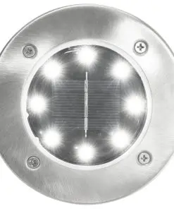 vidaXL Solar Ground Lights 8 pcs LED Lights White