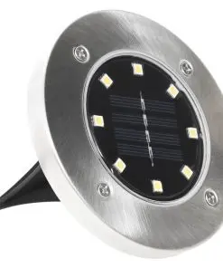 vidaXL Solar Ground Lights 8 pcs LED Lights White