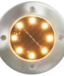 vidaXL Solar Ground Lights 8 pcs LED Lights Warm White