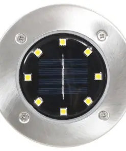 vidaXL Solar Ground Lights 8 pcs LED Lights Warm White