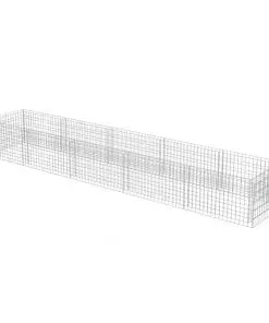 vidaXL Gabion Raised Bed Galvanised Steel 450x90x50 cm