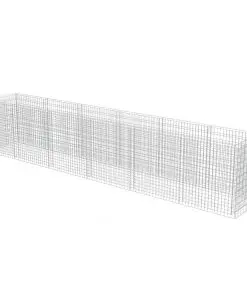 vidaXL Gabion Raised Bed Galvanised Steel 540x90x100 cm