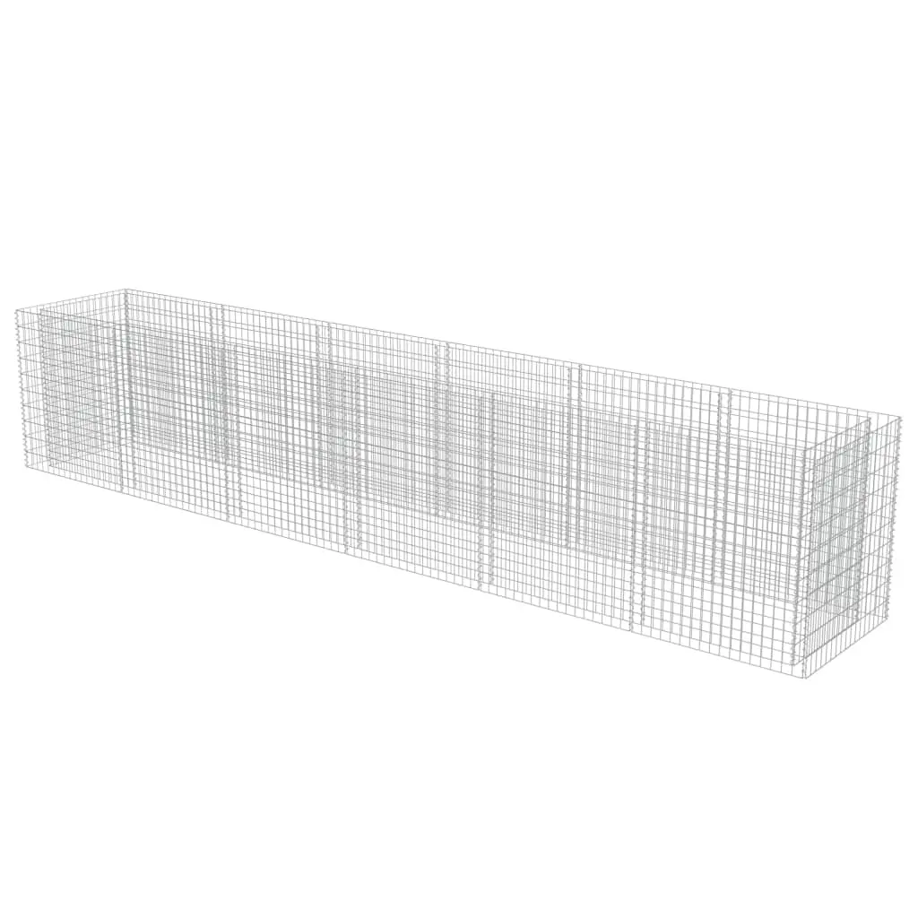 vidaXL Gabion Raised Bed Galvanised Steel 540x90x100 cm