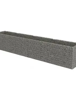 vidaXL Gabion Raised Bed Galvanised Steel 540x90x100 cm
