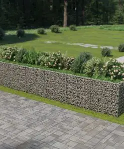 vidaXL Gabion Raised Bed Galvanised Steel 540x90x100 cm