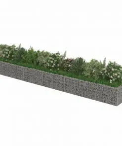 vidaXL Gabion Raised Bed Galvanised Steel 540x90x50 cm