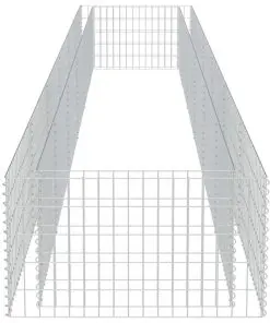 vidaXL Gabion Raised Bed Galvanised Steel 540x90x50 cm