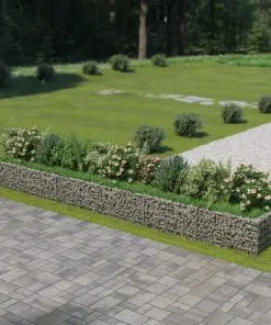 vidaXL Gabion Raised Bed Galvanised Steel 540x90x50 cm