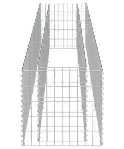 vidaXL Gabion Raised Bed Galvanised Steel 360x50x50 cm