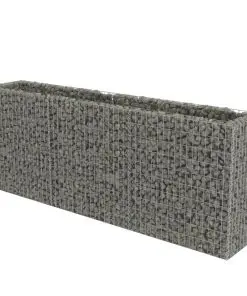 vidaXL Gabion Raised Bed Galvanised Steel 270x50x100 cm