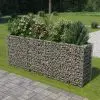 vidaXL Gabion Raised Bed Galvanised Steel 270x50x100 cm vidaXL Gabion Raised Bed Galvanised Steel 270x50x100 cm