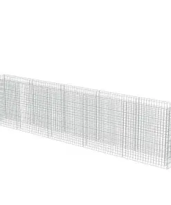 vidaXL Gabion Raised Bed Galvanised Steel 450x50x100 cm