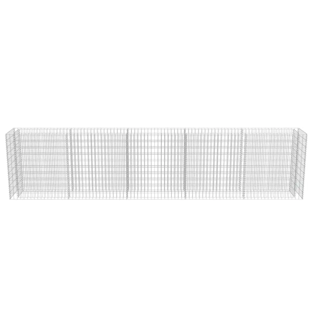 vidaXL Gabion Raised Bed Galvanised Steel 450x50x100 cm